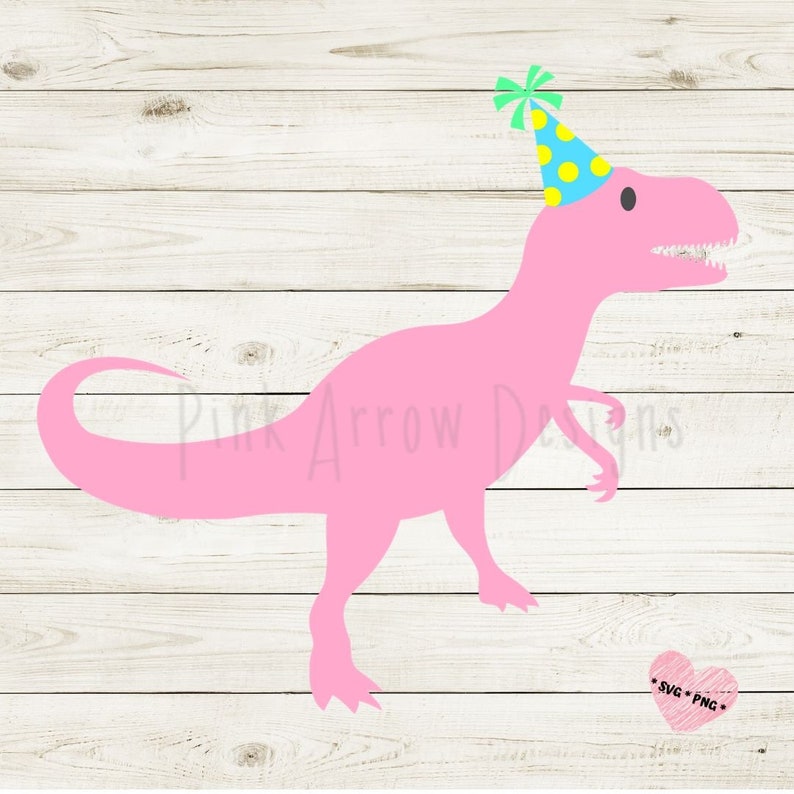 Dinosaur With Party Hat Svg Dinosaur With Crown Svg Dinosaur - Etsy