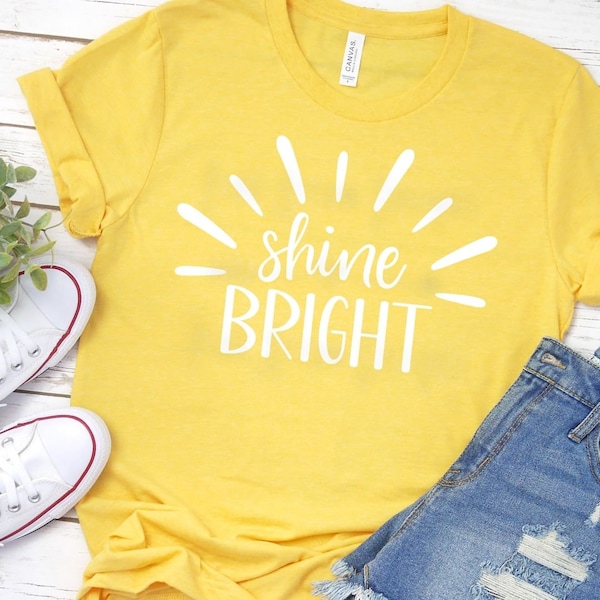 Shine Bright svg png, Inspirational Saying svg, Be The Light svg, You Are My Sunshine svg, Shine Bright T-shirt SVG PNG, Positive Vibes SVG