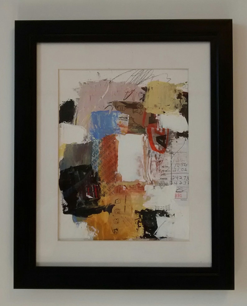 Unique work from the Pub/_like Life project Original painting in mixed media on paper for wall decoration by Jean Bergeron