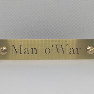 Custom Engraved Brass Horse Halter Name Plate 1&quot; x 5&quot;