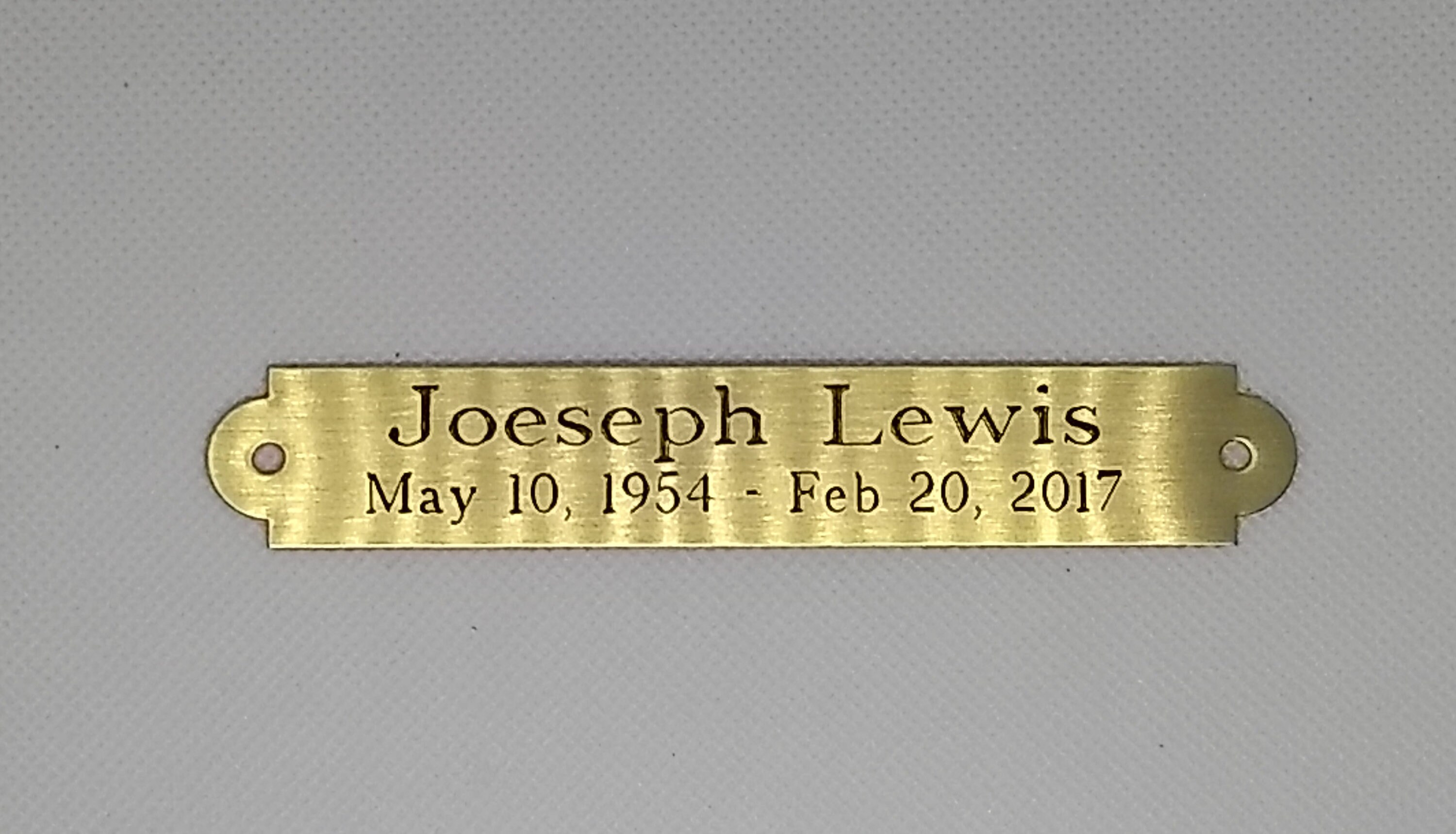 Custom Engraved Brass Memorial Plaque 3/4 X 4.5 Etsy UK