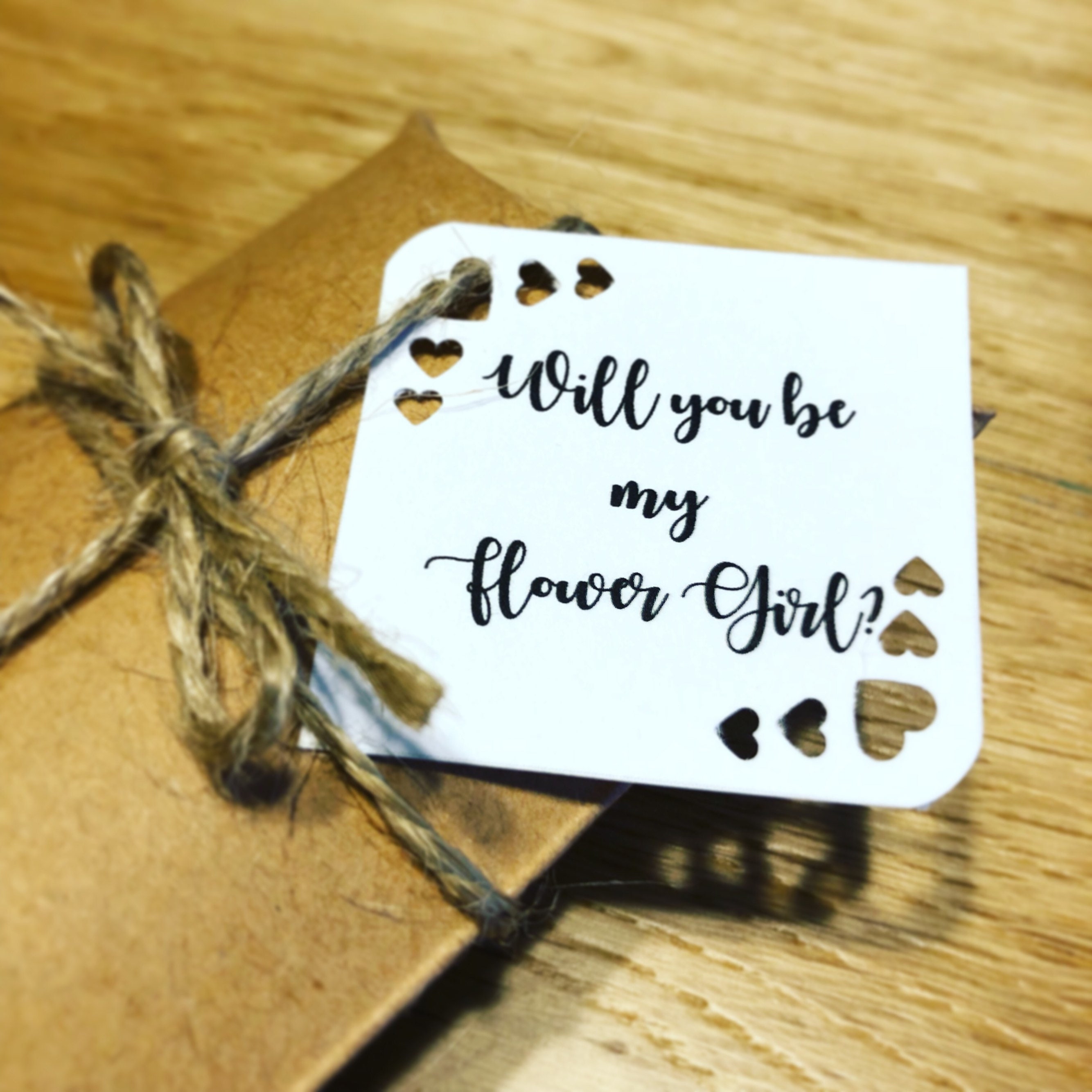 Cute 'will You Be My Flower Girl' Adjustable Flower Etsy UK