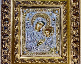 Jesus Christ and Virgin Mary Byzantine Orthodox Icon