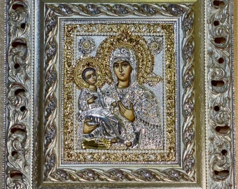 Jesus Christ and Virgin Mary Byzantine Orthodox Icon