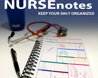 Nurse Brain in Booklet or Notepad: Patient Shift Report Sheets