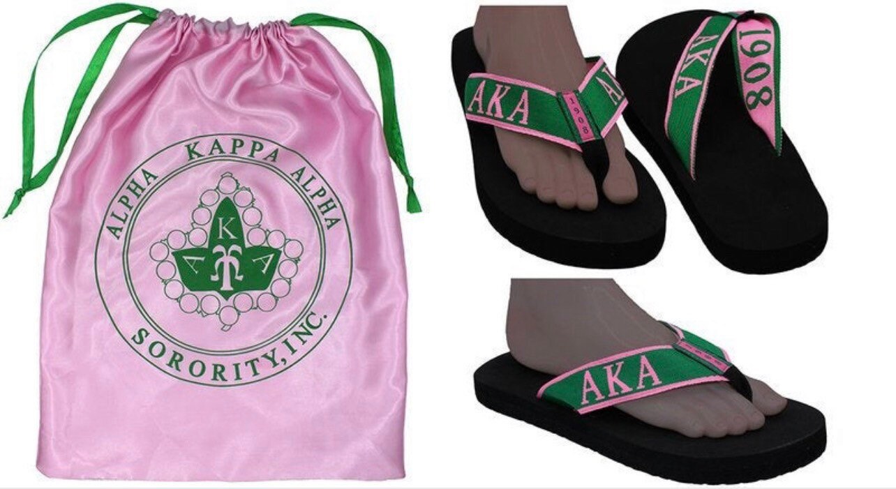 Flip Flops with Satin Bag
