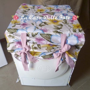 Multicolor flowers Washing machine cover, floral Washer-dryer Protection, Dryer protector, Tumble drier cover, Washer-dryer Protection