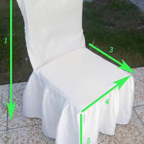 Housses de chaises sur mesure avec couleur personnalisée, housse de chaise, housse de chaise pour mariage à l'église, housse de chaise pour cérémonie de mariage