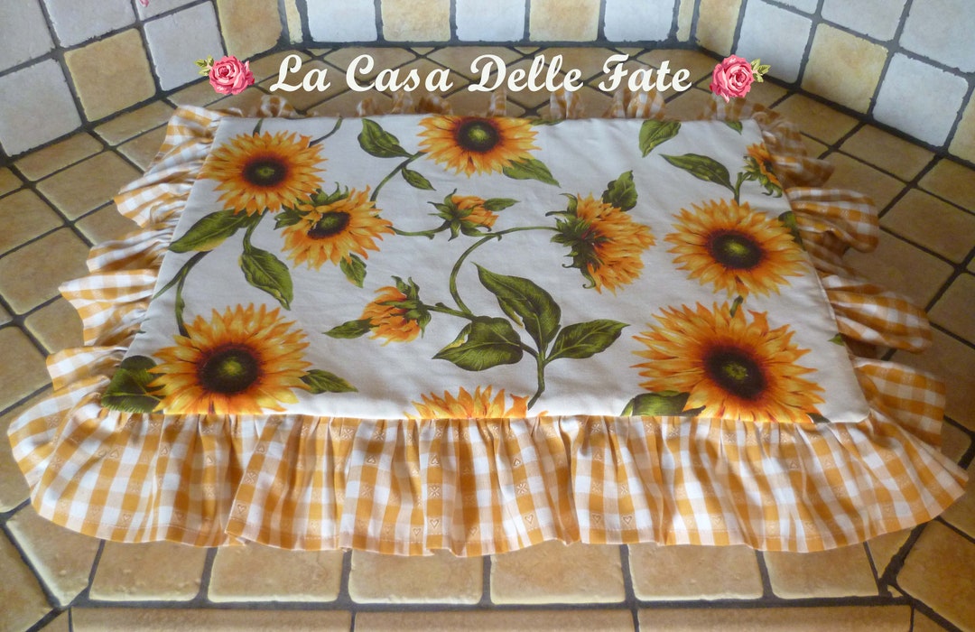 Copriforno Jacquard GIRASOLE Made In Italy - Universale 38x48 Cm, Tessuto Cinigliato - Foto 8