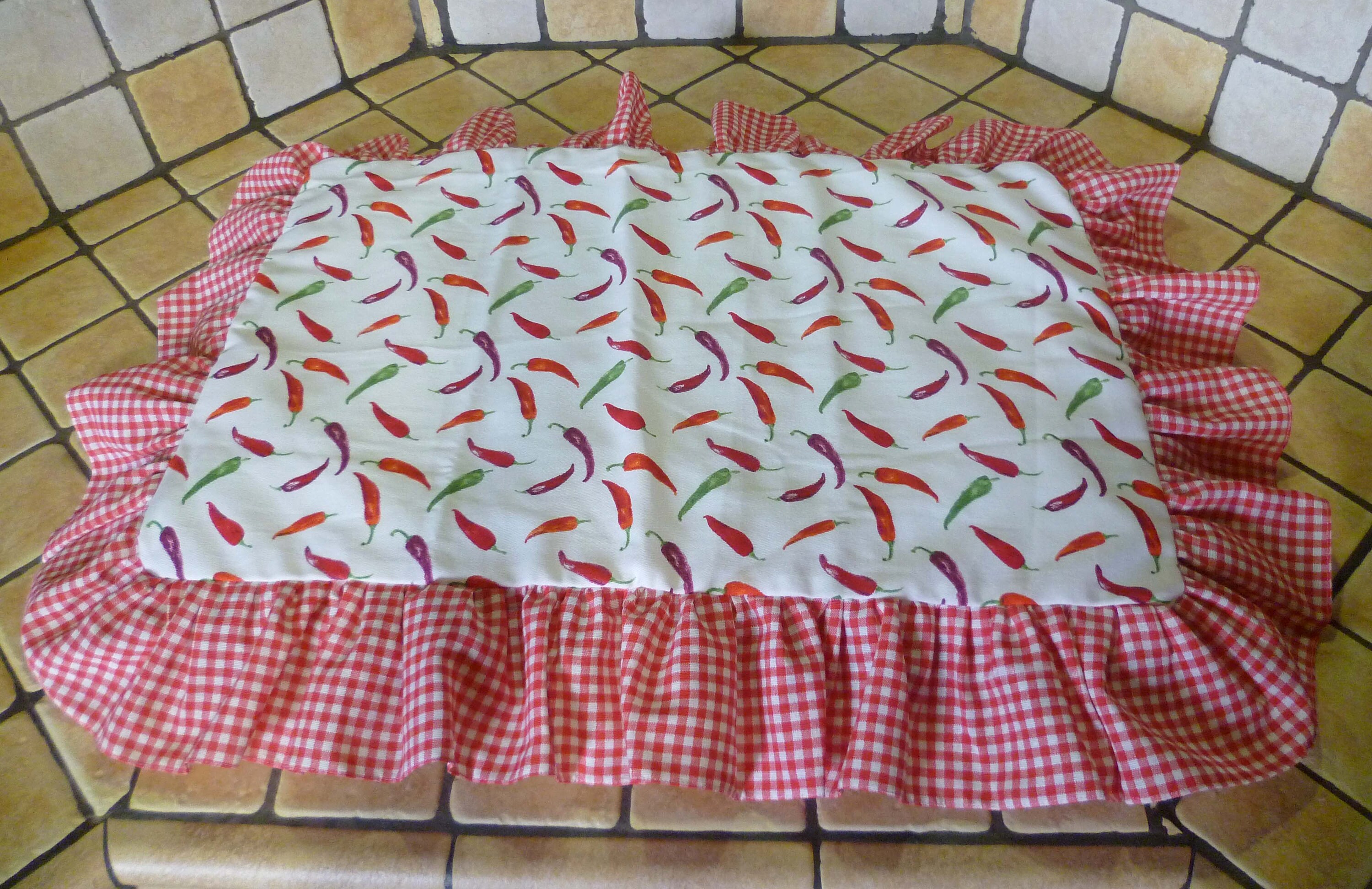 Red Chili Peppers Stove Top Cover, Cook Top Cover, Red Chillies Stove