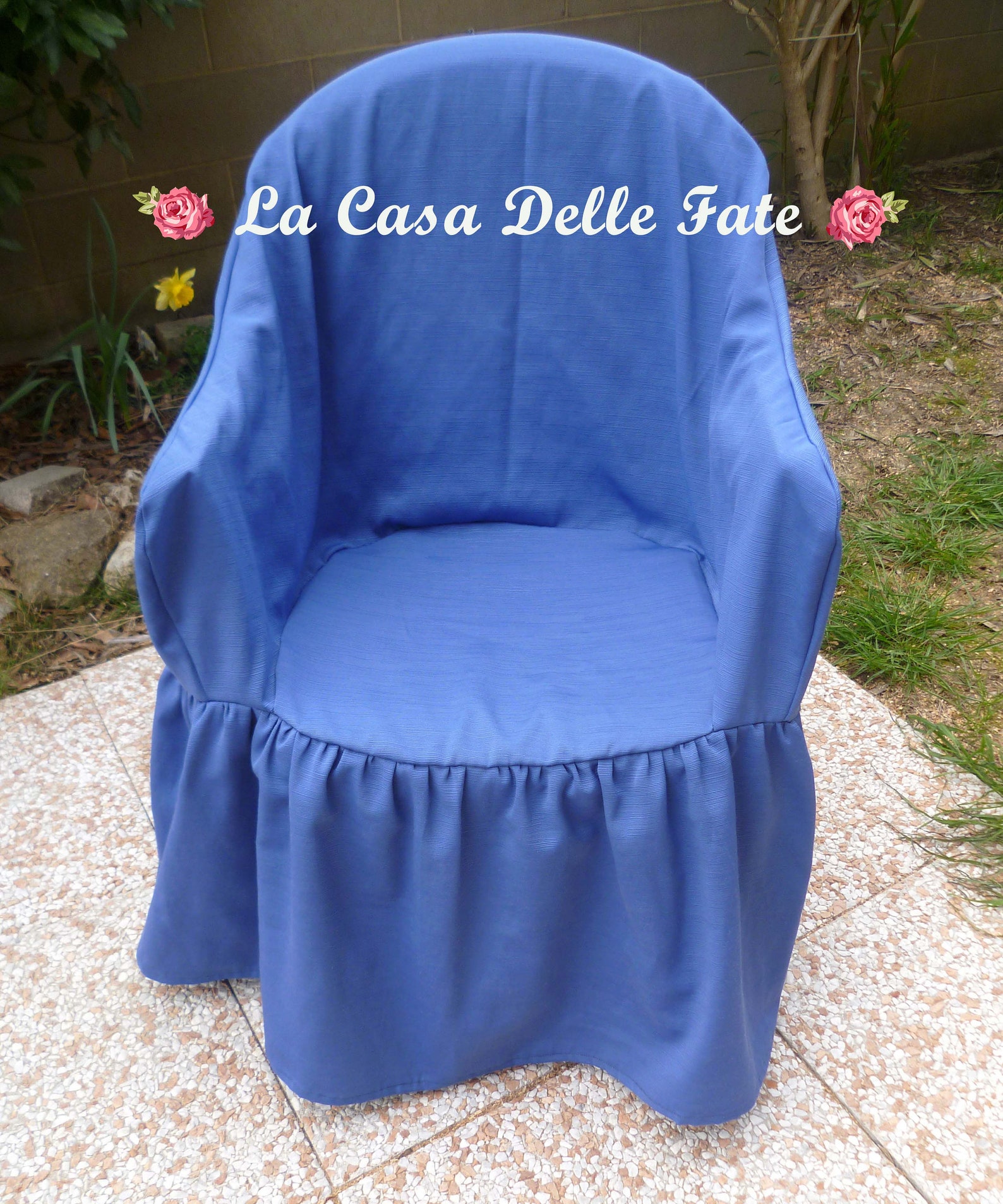 Chair Cover With Armrests for Garden Plastic Chair, Chair Cover With
