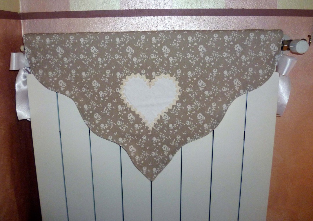 Shabbychic Heart Radiator Cover White Flowers Radiator Etsy
