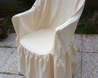 Chair Cover With Armrests for Garden Plastic Chair, Chair Cover - Main Image