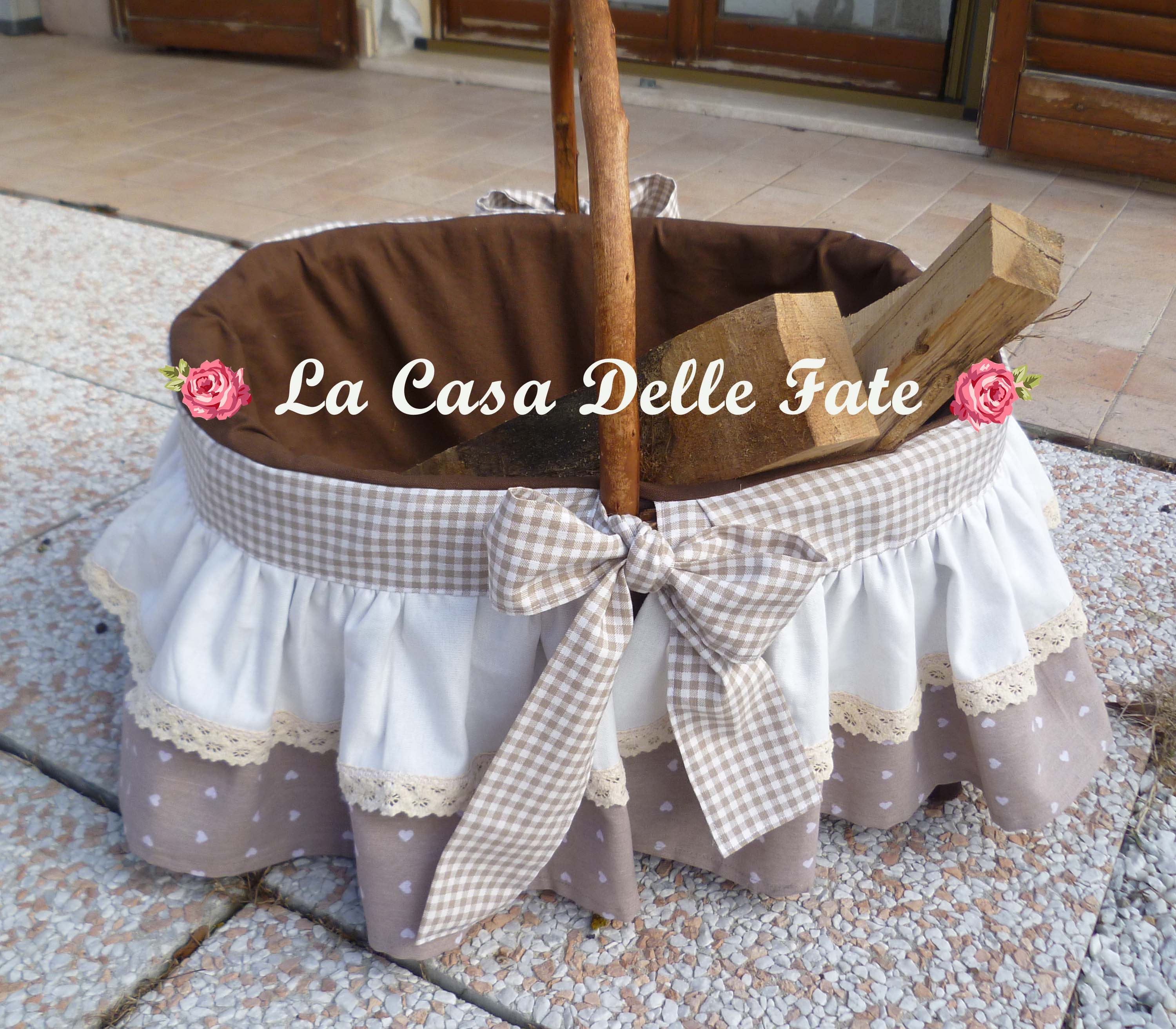 Fireplace wood basket lining, custom fabric cover for wood baskets, country wood basket covers, customized protection for wood baskets