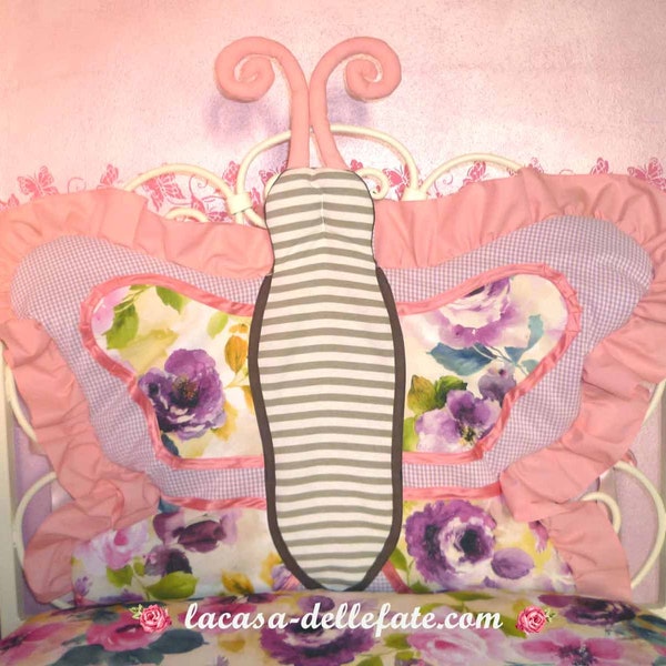 Coussin rembourré pour tête de lit, coussin tête de lit, tour de lit petite fille, coussin déco forme papillon