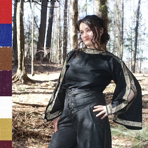 GLADUSS Tunic Long Sleeves  by Val&#39;Rök Antiquity Gladiator roman greek costume LARP medieval celtic linen cotton
