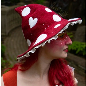 MUSHY MAJLINE *new version*Pointy Hat by Val'Rök faerie mushroom Wicca Witch LARP Wizard Mage Goth cottagecore