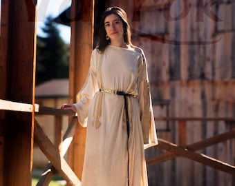Tunic or Dress ''Coptish'' brocade version  by Val'Rök in linen Coptic byzantine LARP
