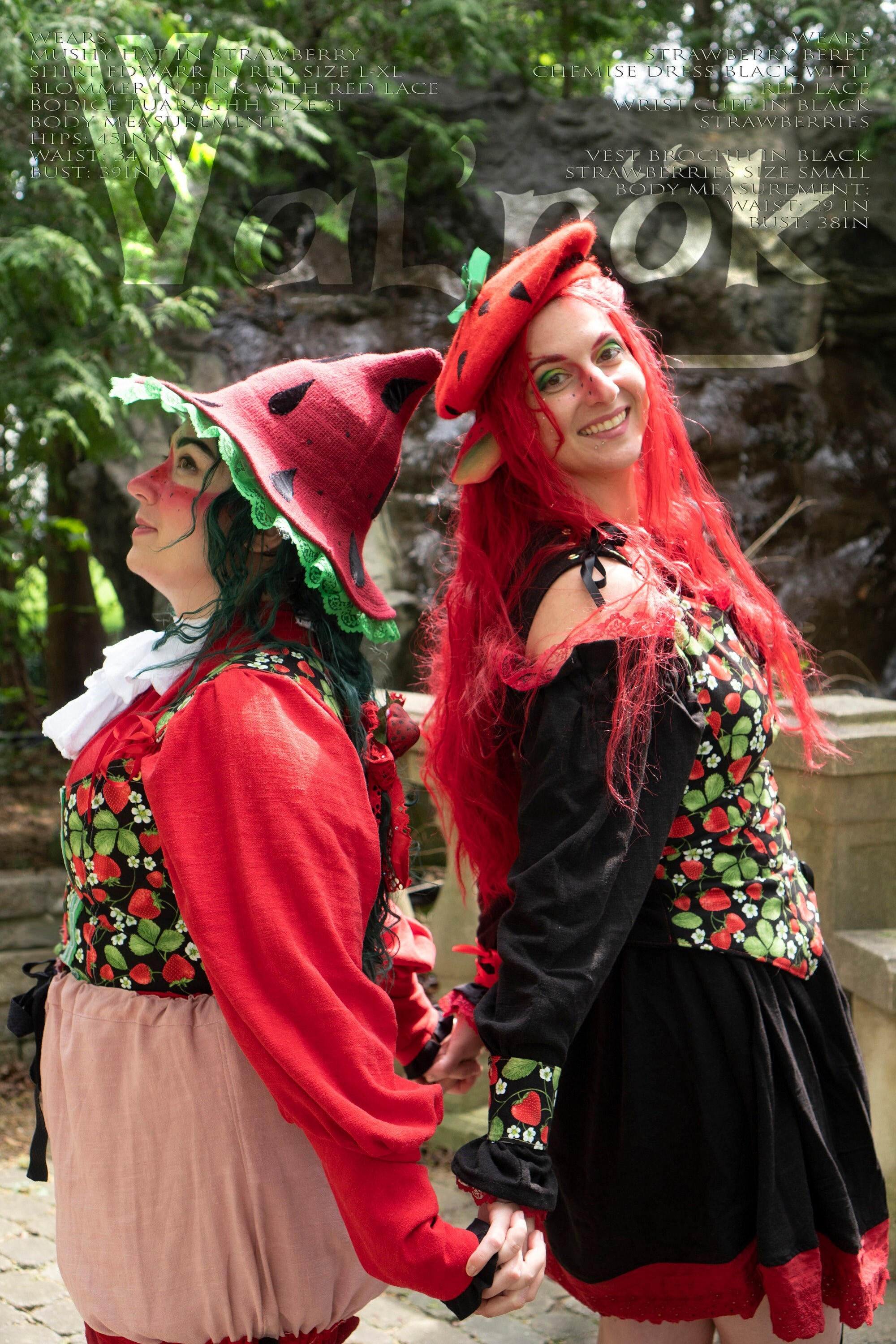 Tuarachh BUSTIER No Boning Garden of Strawberries by Val'rök