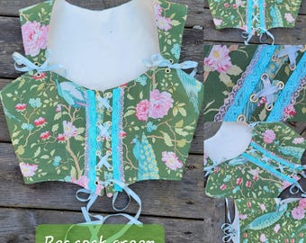 Tuarachh  BUSTIER without  boning Purple Tones by Val'Rök medieval renaissance corset jacket