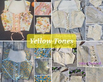 Warm tones -Tuarachh  BUSTIER without  boning  by Val'Rök medieval renaissance corset jacket