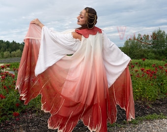 Pétalias & Bloomling Cloak for fairy by Val'Rök renfair larp faerie Petal cape