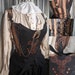 COURTIER Edition STEAMPUNK Bustier without  boning  by Val'Rök medieval renaissance corset jacket 