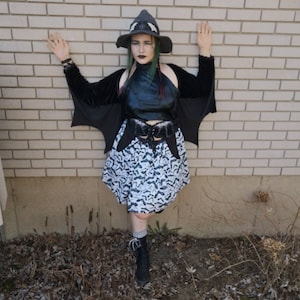 BATCARDIGAN von Val&#39;Rök Alternative Gothic Wildleder Samt Fledermausjacke