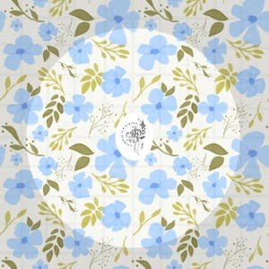 Charming Ditzy Blue Floral Print - Seamless Pattern, instant download, scrapbooking, sublimation, digital art, floral pattern