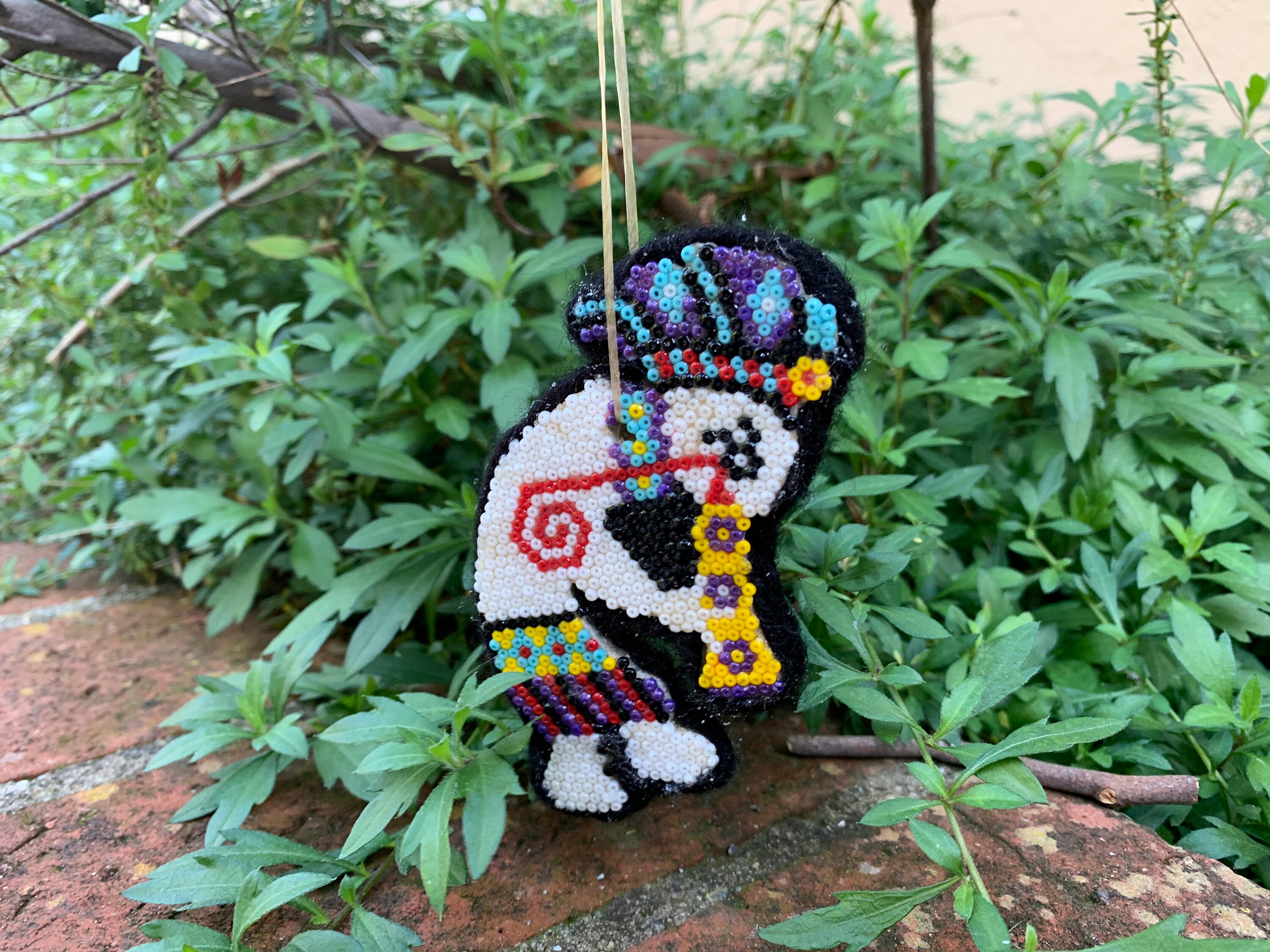 Flute Player Huichol Bead Art Figurine Kokopelli Etsy