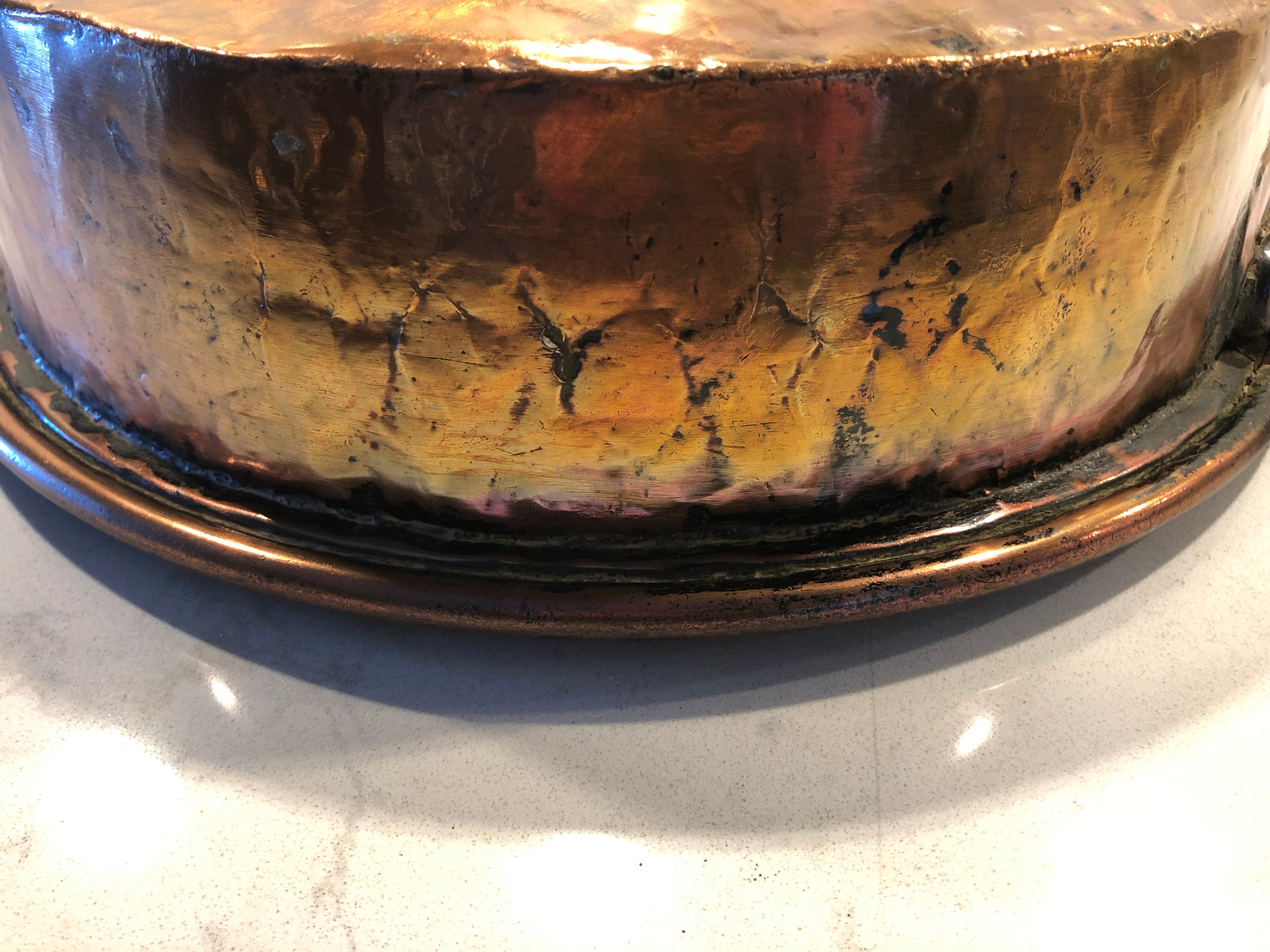 Large Antique Copper 8egg Poaching Kettle/pan With Handles. Etsy