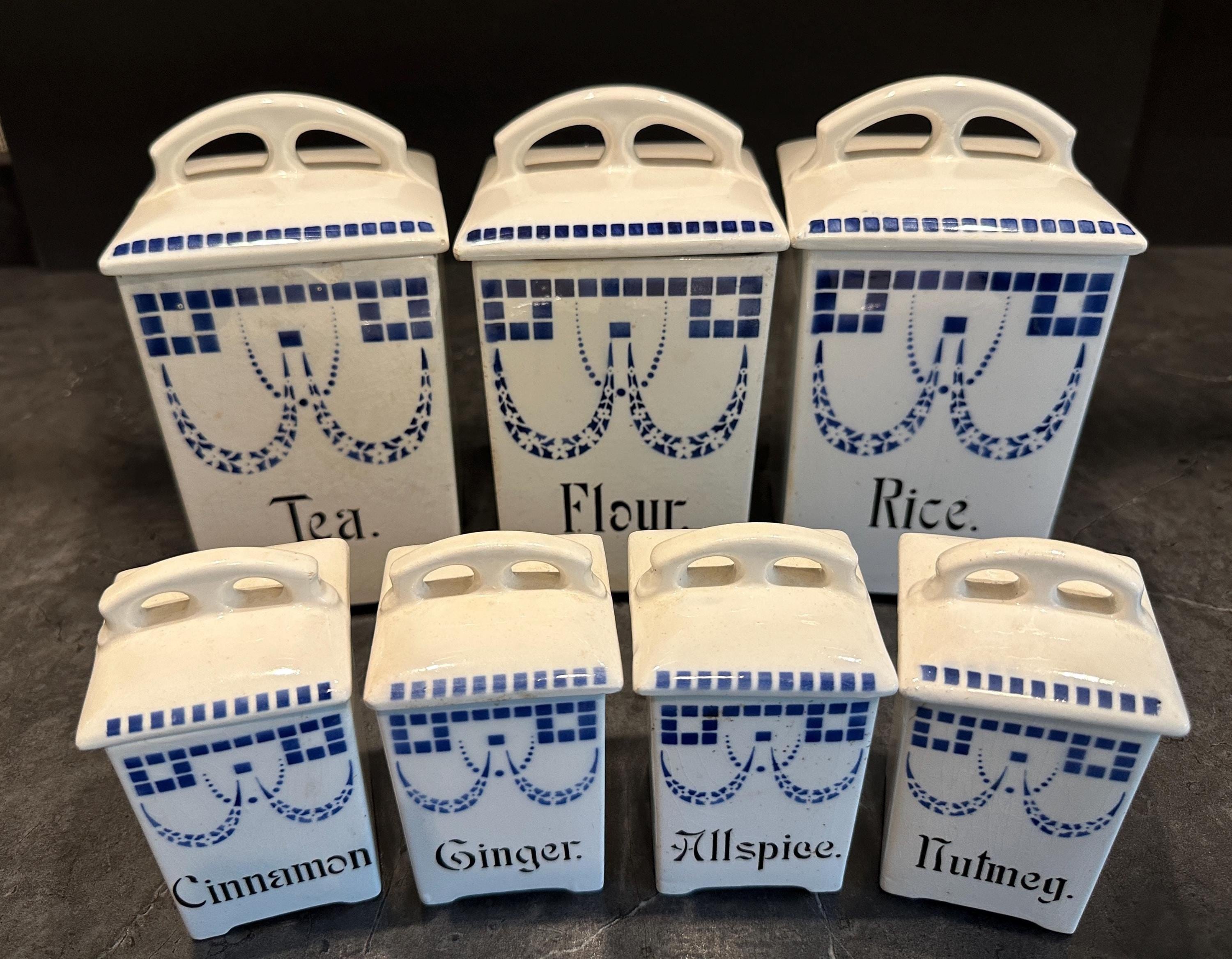 Blue Antique Canister Set - Etsy