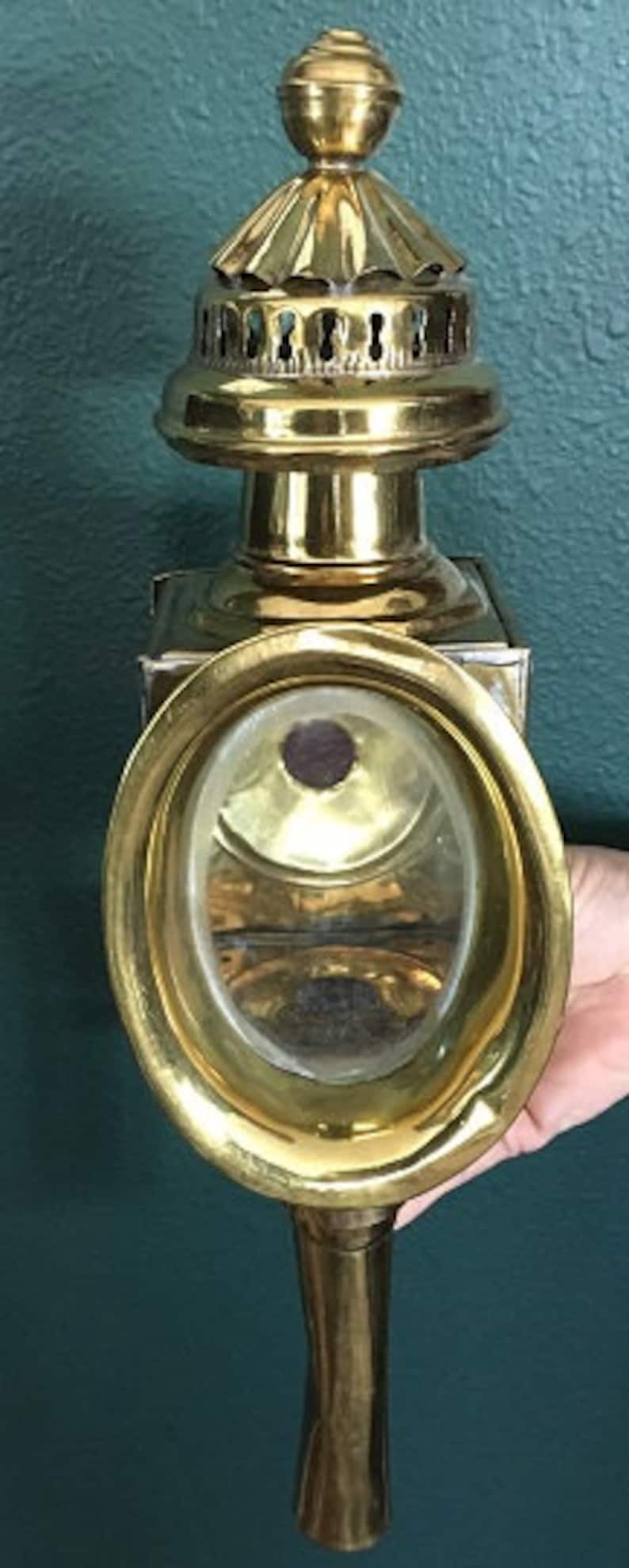 Vintage Antique Brass Carriage Coach Lantern Light | Etsy