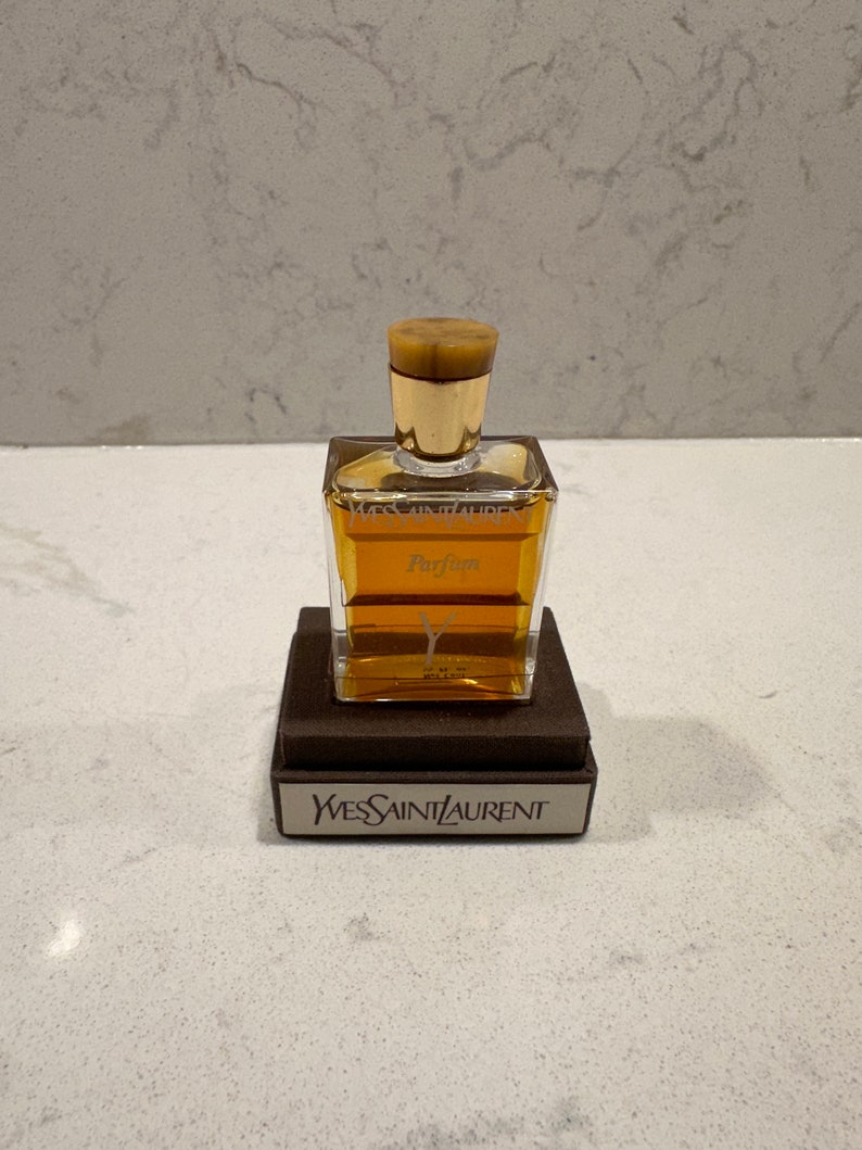 A Vintage Bottle of Yve Saint Laurent Perfume .5 fl oz in the original box image 1
