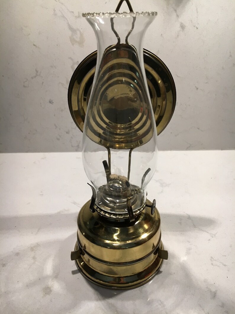Vintage Solid Brass Brenner Kosmos German Oil Lamp With Image 0