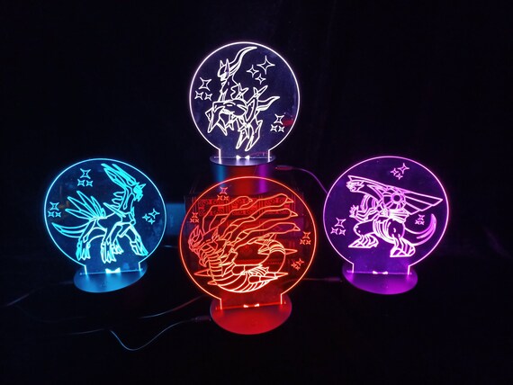 Buy Pokemon Plexiglass Lamp Led Arceus Dialga Palkia Giratina Legends  Pokemon Arceus Legendary Diamond Pearl Platinum Custom Base 12 Colors  Online in India 