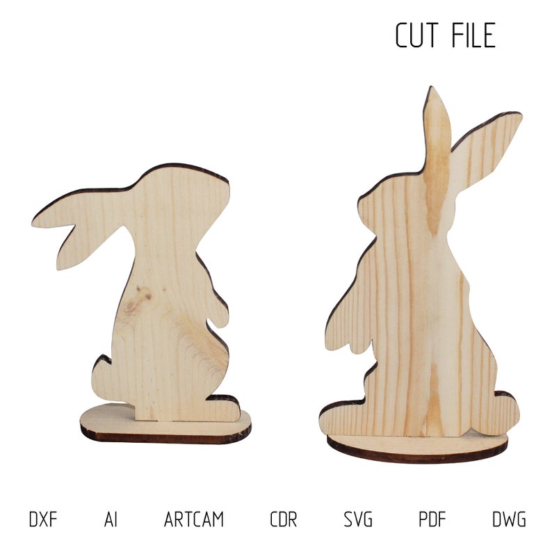 Download DXF files for laser Big Set of 10 Easter Wood Decorations ...