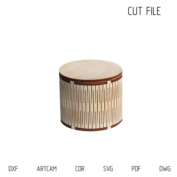 Download Dxf Files For Laser Round Box Joker Vector Projects For Cnc Etsy