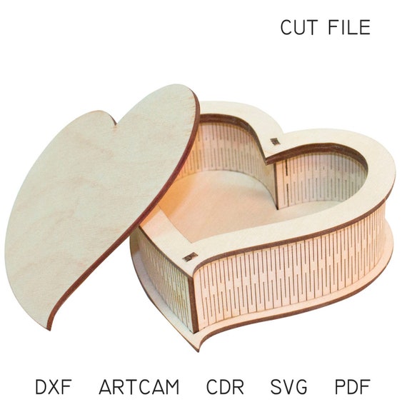 Dxf Dateien Fur Laser Box Love Vektor Projekte Fur Cnc Frase Etsy
