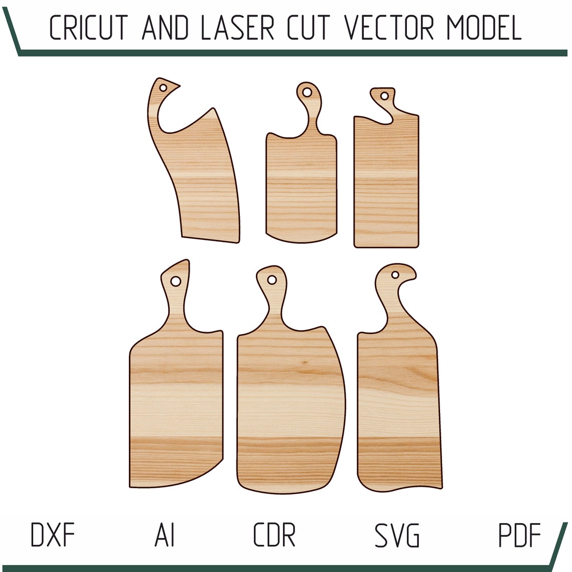 SVG DXF PDF Farmhouse Cutting Board Boards for serving Etsy