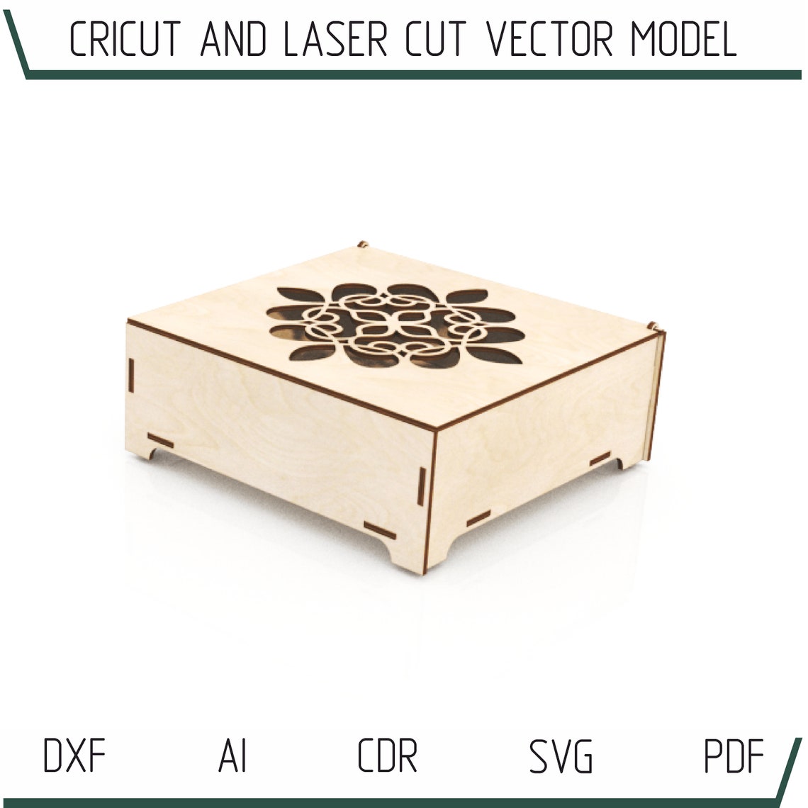 2 designs SVG DXF PDF Laser cut files Wooden boxes Vector | Etsy