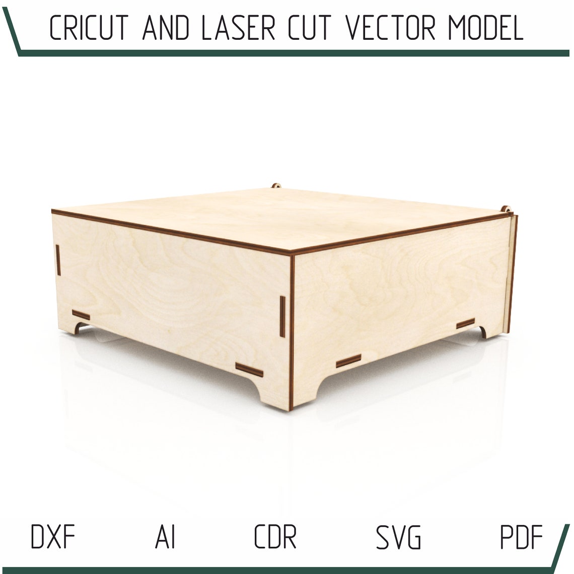 2 designs SVG DXF PDF Laser cut files Wooden boxes Vector Etsy