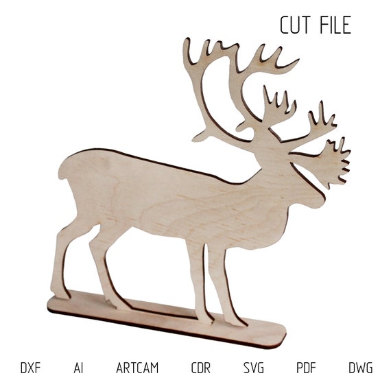 Download Christmas Reindeer Svg Files Glowforge 3d Laser Printer Etsy
