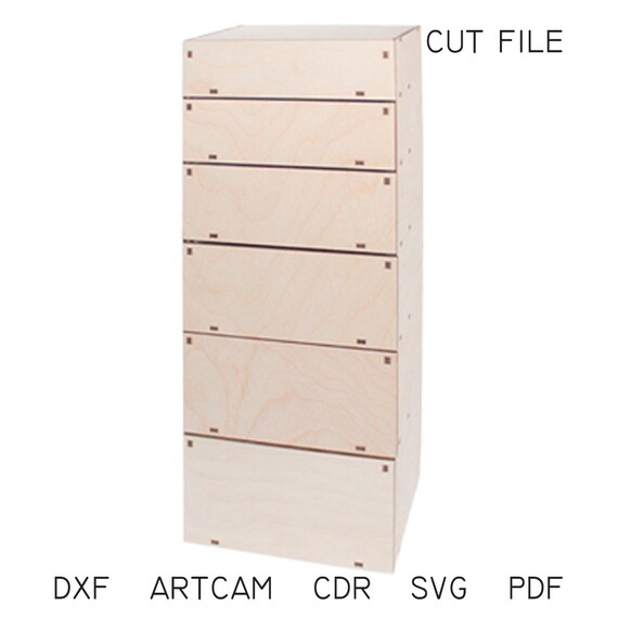 Dxf Files For Laser Drawer Box Camellia Vector Etsy