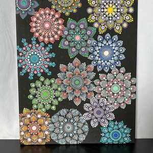 Dot Art Mandala Design - Canvas Wall Art - Hand Painted