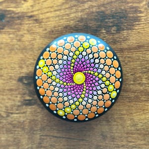 Handbemalter Mandala Stein Briefbeschwerer/Meditationsstein