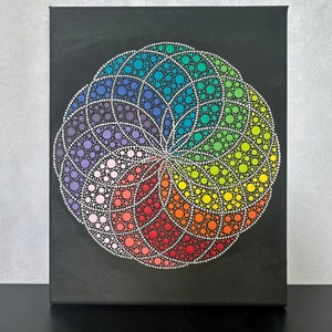Dot Art Mandala Design - Canvas Wall Art - Hand Painted