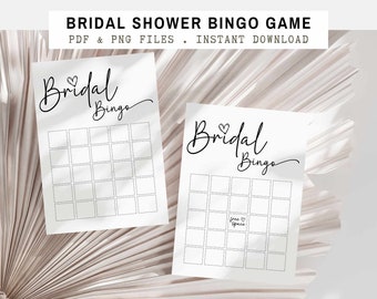 Bingo pour la douche nuptiale. Bingo pour la douche de mariage