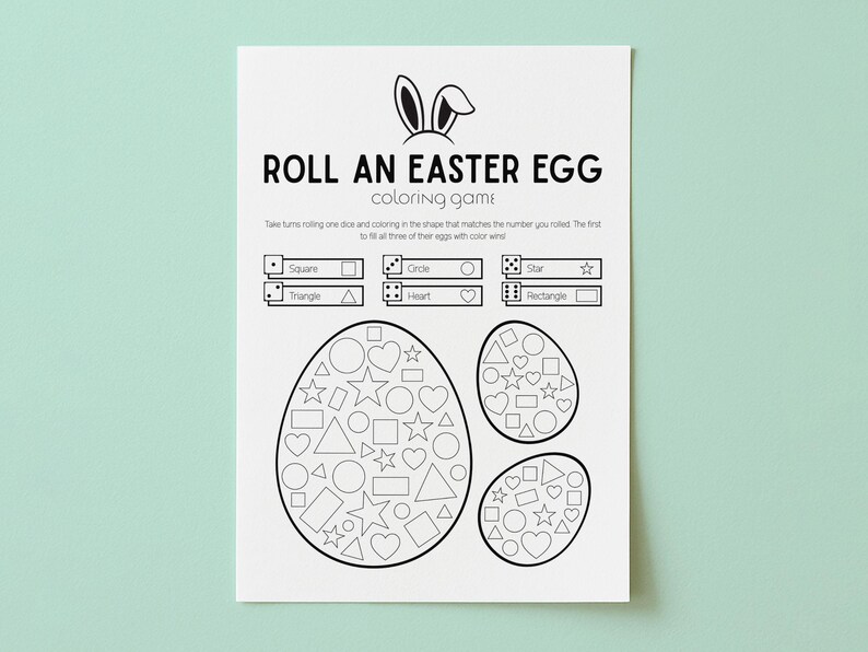 Easter Roll a Dice Game, Easter Shape Game for Kids, Fun Easter ...