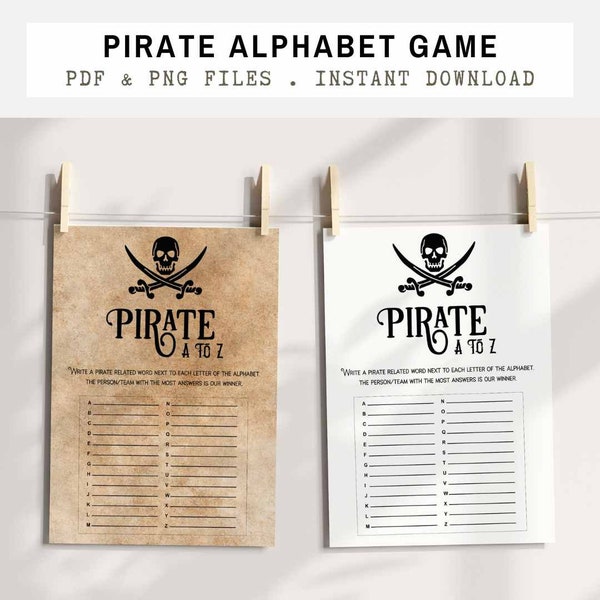 Pirate Party Games - Pirate 'A to Z'